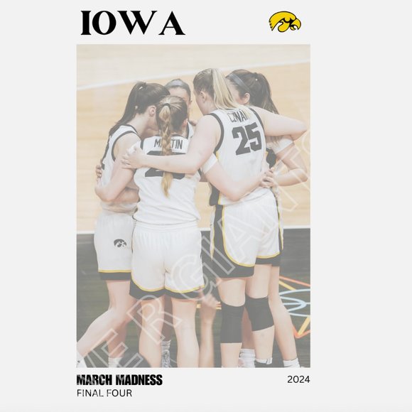 IOWA Hawkeyes Final Four Magazine Look 11 x 17 Art Print- Basketball, Final Four - Picture 2 of 2
